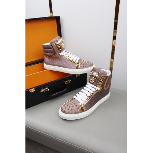 Replica Philipp Plein PP High Tops Shoes For Men #536011 $85.00 USD for Wholesale