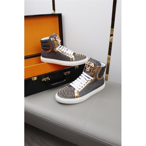 Replica Philipp Plein PP High Tops Shoes For Men #536012 $85.00 USD for Wholesale