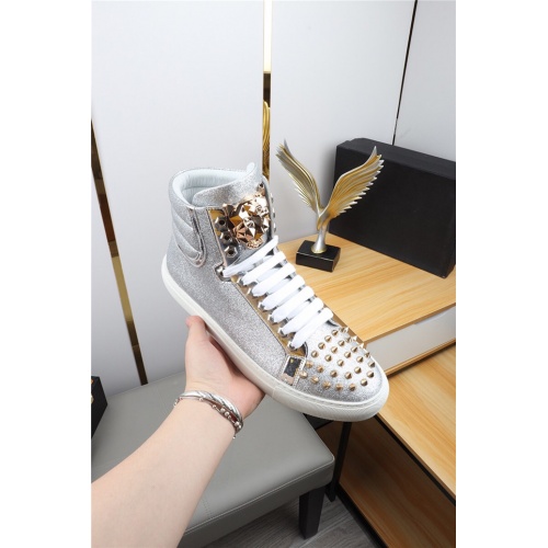 Replica Philipp Plein PP High Tops Shoes For Men #536013 $85.00 USD for Wholesale