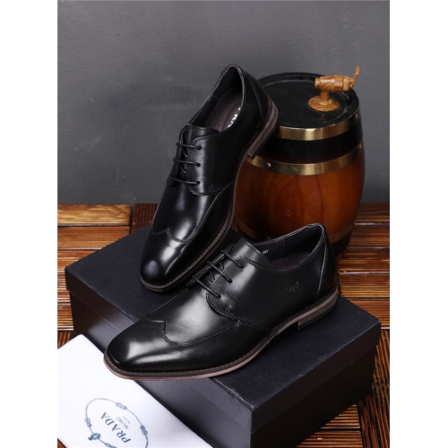 Prada Leather Shoes For Men #537337 $82.00 USD, Wholesale Replica Prada Leather Shoes