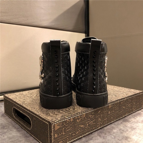 Replica Philipp Plein PP High Tops Shoes For Men #537614 $82.00 USD for Wholesale