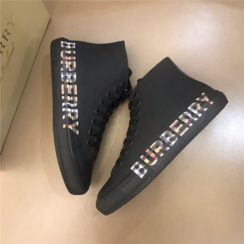 Replica Burberry High Tops Shoes For Men #538021 $82.00 USD for Wholesale