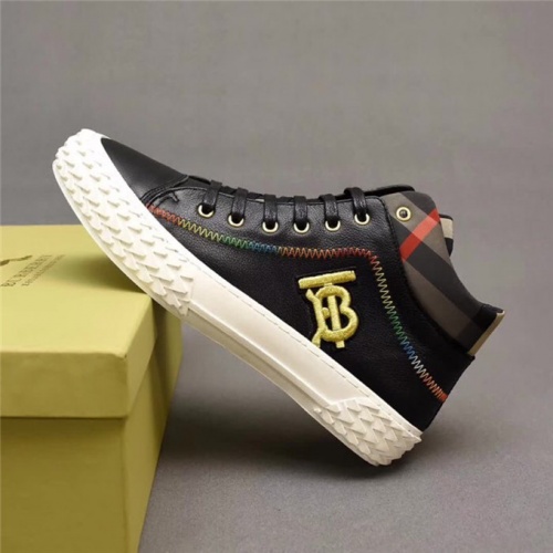 Replica Burberry High Tops Shoes For Men #538028 $80.00 USD for Wholesale