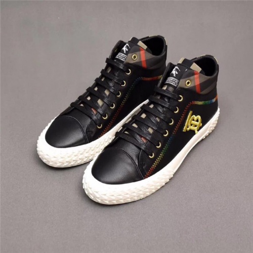 Replica Burberry High Tops Shoes For Men #538028 $80.00 USD for Wholesale