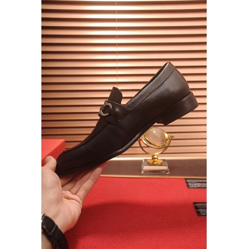 Replica Salvatore Ferragamo Leather Shoes For Men #538132 $85.00 USD for Wholesale