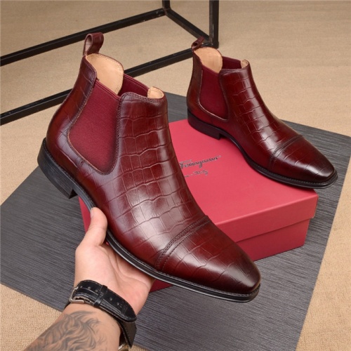 Salvatore Ferragamo Boots For Men #538140 $112.00 USD, Wholesale Replica Salvatore Ferragamo Boots
