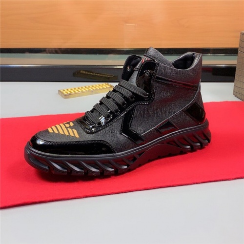Replica Armani High Tops Shoes For Men #538332 $82.00 USD for Wholesale
