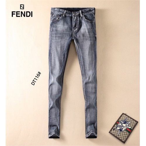 Replica Fendi Jeans For Men #540652 $43.00 USD for Wholesale