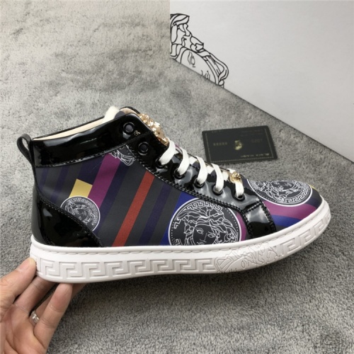 Replica Versace High Tops Shoes For Men #541626 $82.00 USD for Wholesale