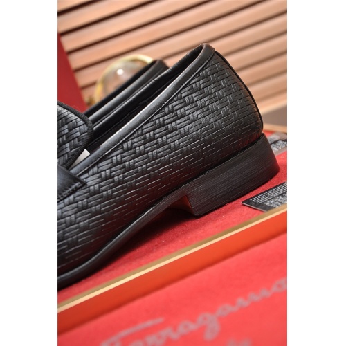 Replica Ferragamo Leather Shoes For Men #542051 $85.00 USD for Wholesale