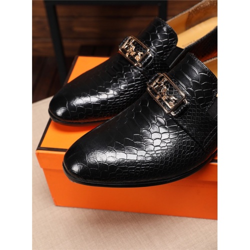 Replica Hermes Leather Shoes For Men #542418 $82.00 USD for Wholesale