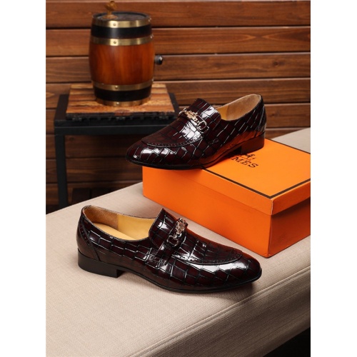 Hermes Leather Shoes For Men #542430 $88.00 USD, Wholesale Replica Hermes Leather Shoes