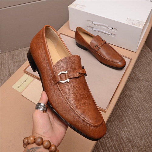 Salvatore Ferragamo Leather Shoes For Men #545026 $105.00 USD, Wholesale Replica Salvatore Ferragamo Leather Shoes