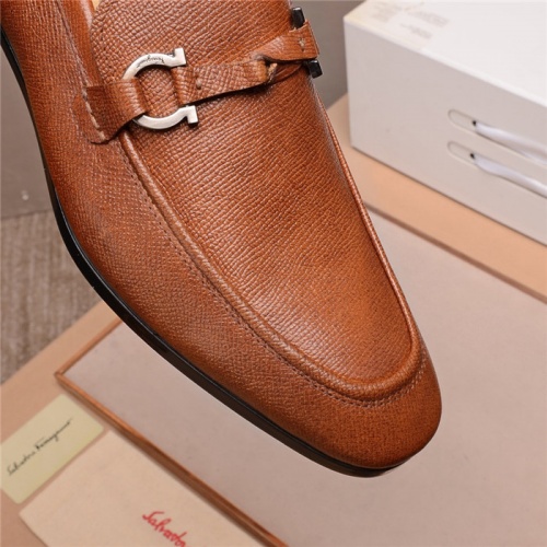 Replica Salvatore Ferragamo Leather Shoes For Men #545026 $105.00 USD for Wholesale