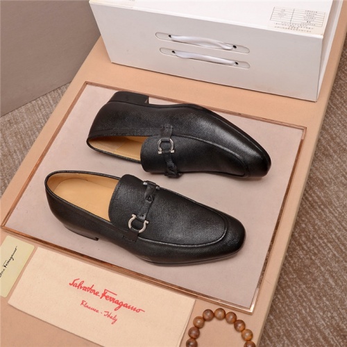 Replica Salvatore Ferragamo Leather Shoes For Men #545027 $105.00 USD for Wholesale