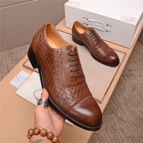 Prada Leather Shoes For Men #545029 $105.00 USD, Wholesale Replica Prada Leather Shoes