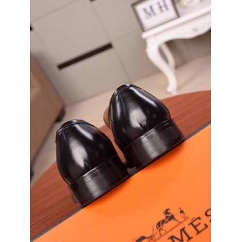 Replica Hermes Leather Shoes For Men #545715 $85.00 USD for Wholesale