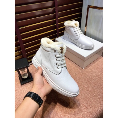 Replica Versace High Tops Shoes For Men #545885 $82.00 USD for Wholesale