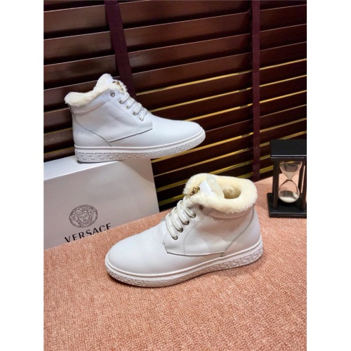 Replica Versace High Tops Shoes For Men #545885 $82.00 USD for Wholesale
