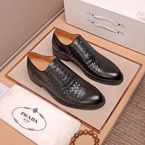 Prada Leather Shoes For Men #545966 $105.00 USD, Wholesale Replica Prada Leather Shoes
