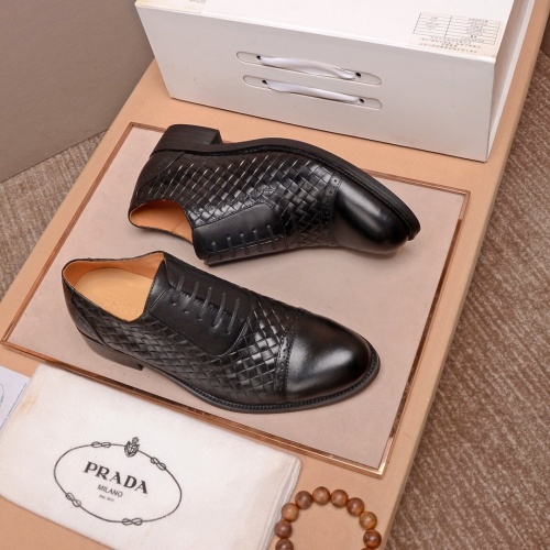 Replica Prada Leather Shoes For Men #545966 $105.00 USD for Wholesale