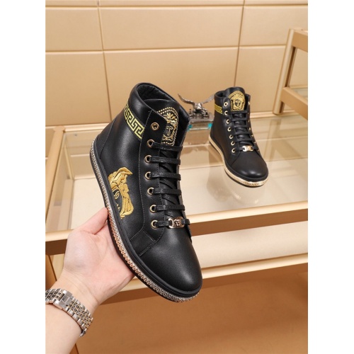 Replica Versace High Tops Shoes For Men #546554 $82.00 USD for Wholesale