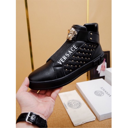 Replica Versace High Tops Shoes For Men #547432 $80.00 USD for Wholesale