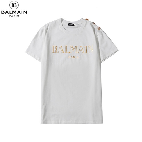 Balmain T-Shirts Short Sleeved For Unisex #547453 $28.00 USD, Wholesale Replica Balmain T-Shirts