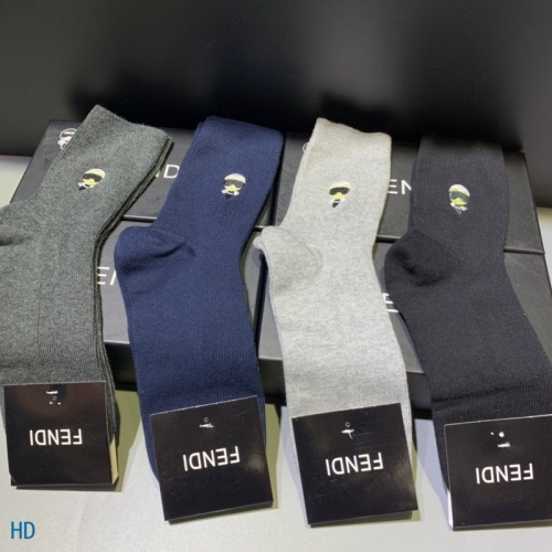 Replica Fendi Socks #548469 $30.00 USD for Wholesale