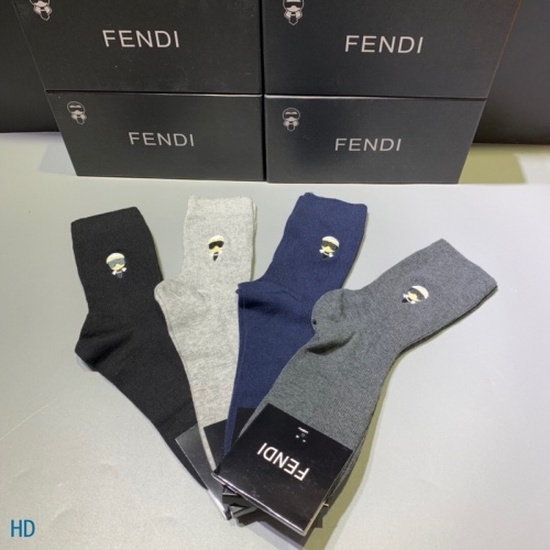 Replica Fendi Socks #548469 $30.00 USD for Wholesale