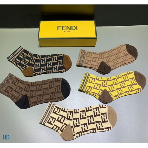 Replica Fendi Socks #548470 $30.00 USD for Wholesale