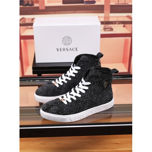 Replica Versace High Tops Shoes For Men #548593 $80.00 USD for Wholesale
