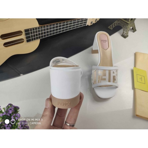 Replica Fendi Slippers For Women #549399 $82.00 USD for Wholesale