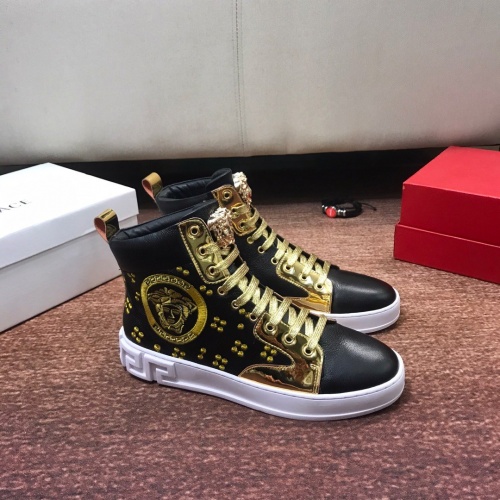 Replica Versace High Tops Shoes For Men #549486 $82.00 USD for Wholesale