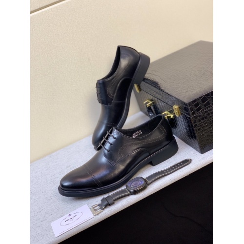 Prada Leather Shoes For Men #549756 $80.00 USD, Wholesale Replica Prada Leather Shoes
