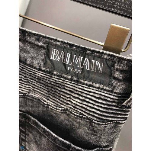 Replica Balmain Jeans For Men #549823 $60.00 USD for Wholesale