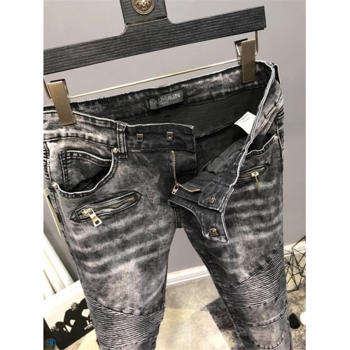 Replica Balmain Jeans For Men #549823 $60.00 USD for Wholesale