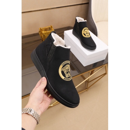 Replica Versace High Tops Shoes For Men #549870 $82.00 USD for Wholesale