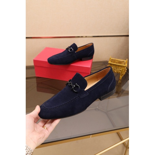 Replica Salvatore Ferragamo Leather Shoes For Men #549884 $80.00 USD for Wholesale