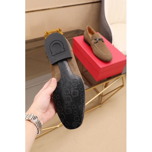 Replica Salvatore Ferragamo Leather Shoes For Men #549885 $80.00 USD for Wholesale