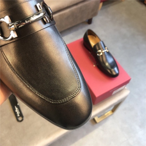 Replica Salvatore Ferragamo Leather Shoes For Men #552528 $96.00 USD for Wholesale