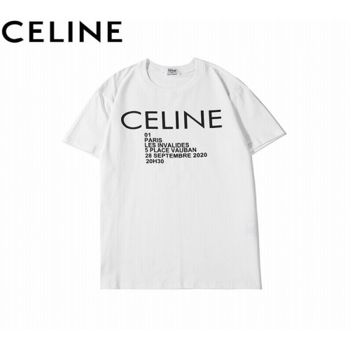 Celine T-Shirts Short Sleeved For Men #552587 $24.00 USD, Wholesale Replica Celine T-Shirts
