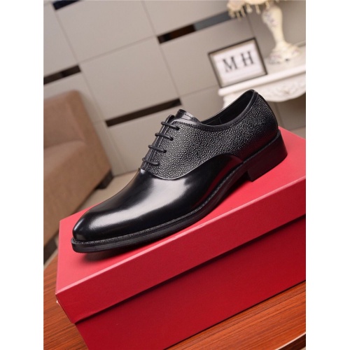 Replica Salvatore Ferragamo Leather Shoes For Men #553472 $82.00 USD for Wholesale