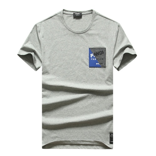 Fendi T-Shirts Short Sleeved For Men #555217 $26.00 USD, Wholesale Replica Fendi T-Shirts