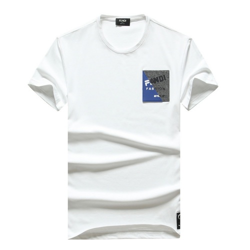 Fendi T-Shirts Short Sleeved For Men #555218 $26.00 USD, Wholesale Replica Fendi T-Shirts