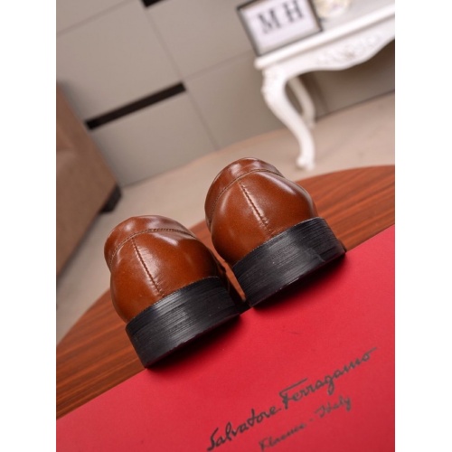 Replica Salvatore Ferragamo Leather Shoes For Men #555630 $83.00 USD for Wholesale