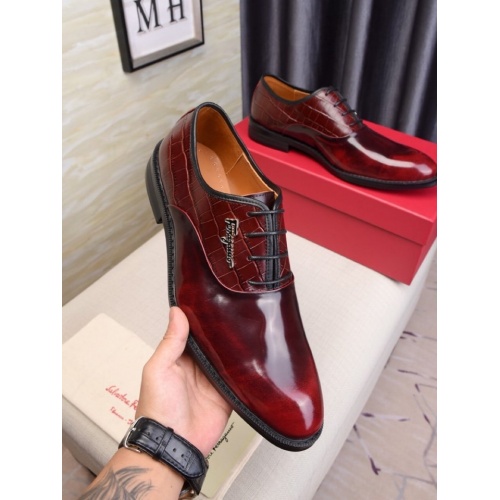 Salvatore Ferragamo Leather Shoes For Men #555636 $81.00 USD, Wholesale Replica Salvatore Ferragamo Leather Shoes