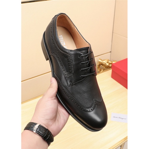 Replica Salvatore Ferragamo Leather Shoes For Men #555661 $86.00 USD for Wholesale