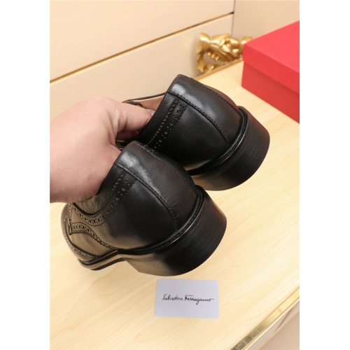 Replica Salvatore Ferragamo Leather Shoes For Men #555661 $86.00 USD for Wholesale