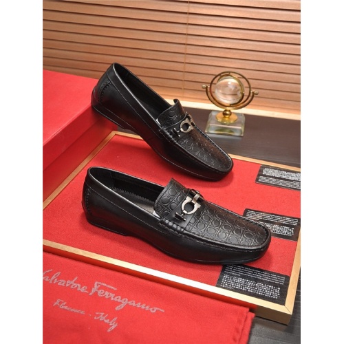 Salvatore Ferragamo Leather Shoes For Men #555669 $93.00 USD, Wholesale Replica Salvatore Ferragamo Leather Shoes